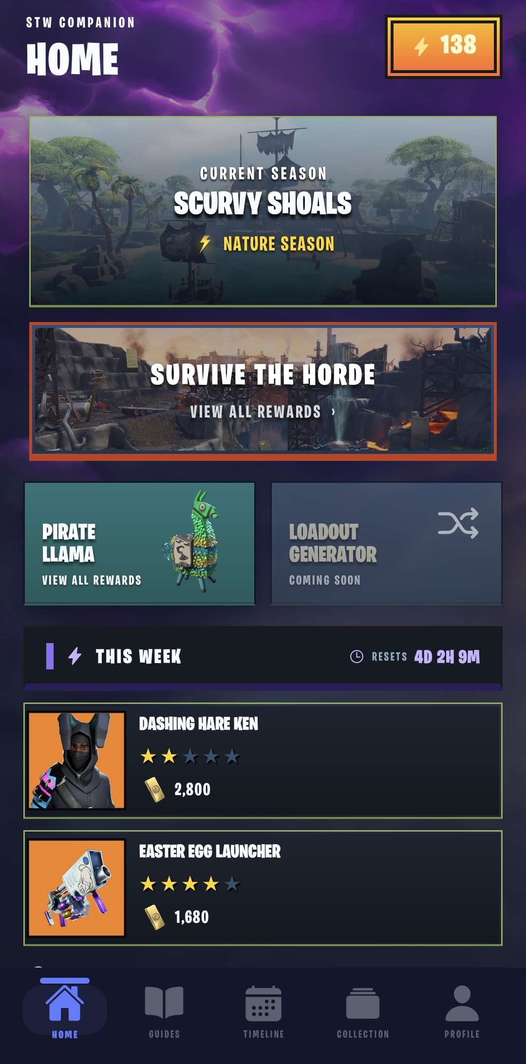 Home screen